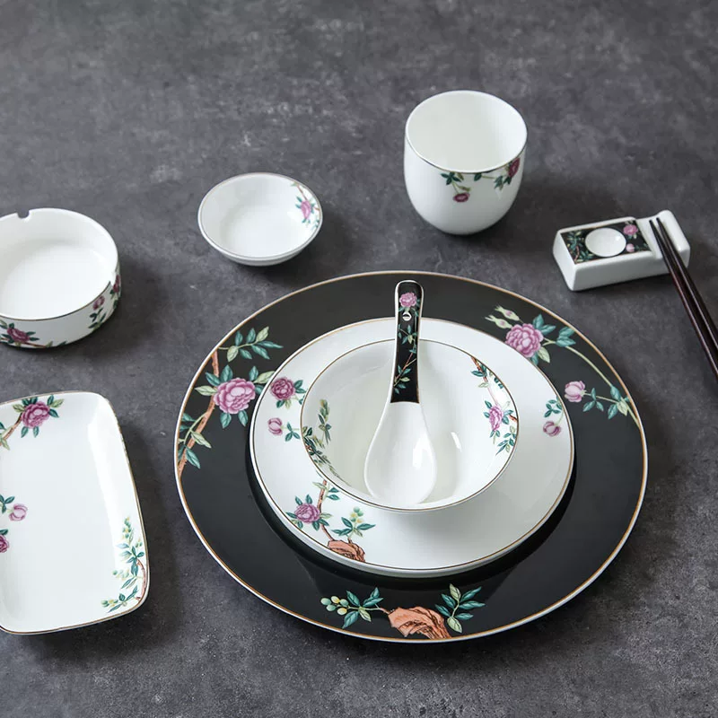 Tableware for hotel, ceramic set, 4 piece set