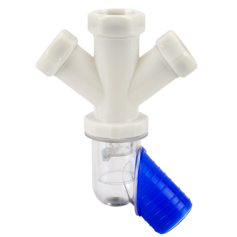 50PVCパイプ壁列45 ° 排水三方キッチンシンク浴室洗面器排水防臭逆流防止ジョイント|undefined