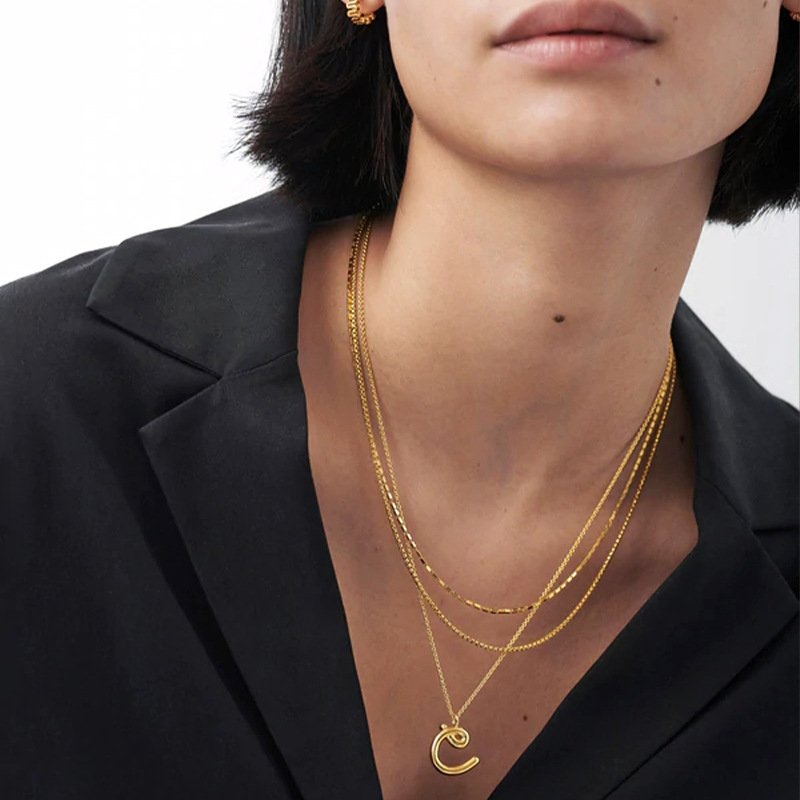 Fashion Geometric Copper Plating Zircon Pendant Necklace 1 Piece