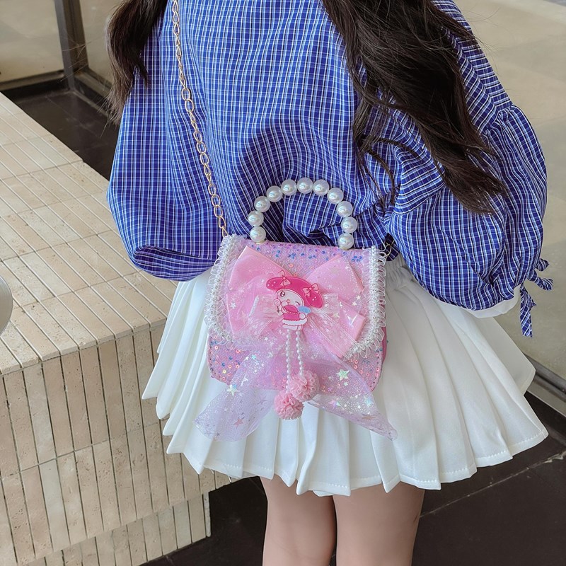 Nuevo tipo de bolso de niña, tendencia de moda para niños, bolso de hombro, pequeña niña encantadora mini bolso de dibujos animados