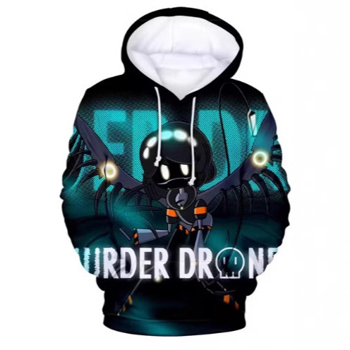 Animation Murder Drone 3D Print Men's Hoodie Autumn Harajuku Long Sleeve Oversized Pullover Sweatshirt Household