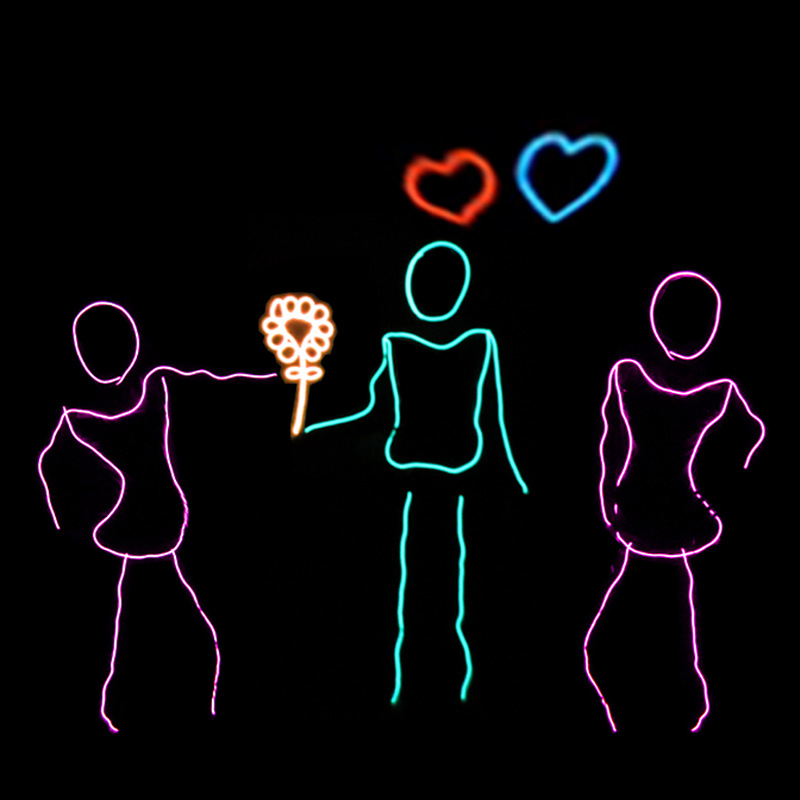 Nuevo dios masculino fósforo hombre LED iluminante ropa de la compañía de espectáculo de escenario de luz fría reunión anual de espectáculo de festival