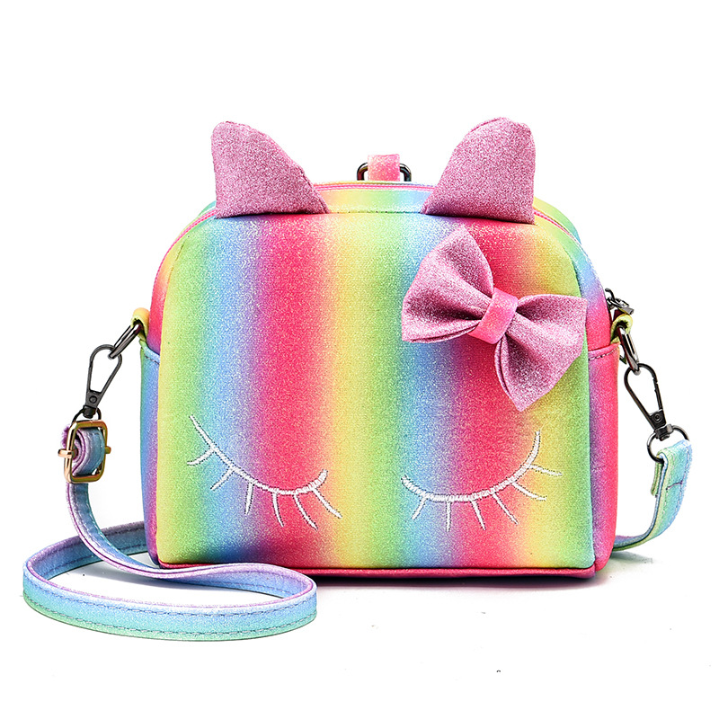 cute cartoon Baby Princess Girls Kitty backpack child Xiekua package