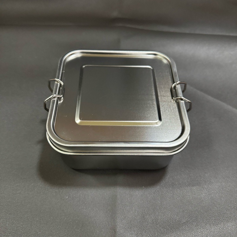 304 Stainless Steel Lunch Box Square Snack Storage Box Outdoor Sealed Box Kidsren's Lunch Box Refrigerator Crisper