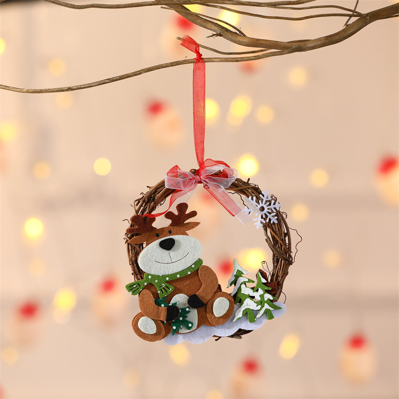 Christmas Santa Claus Snowman Cloth Party Hanging Ornaments display picture 2