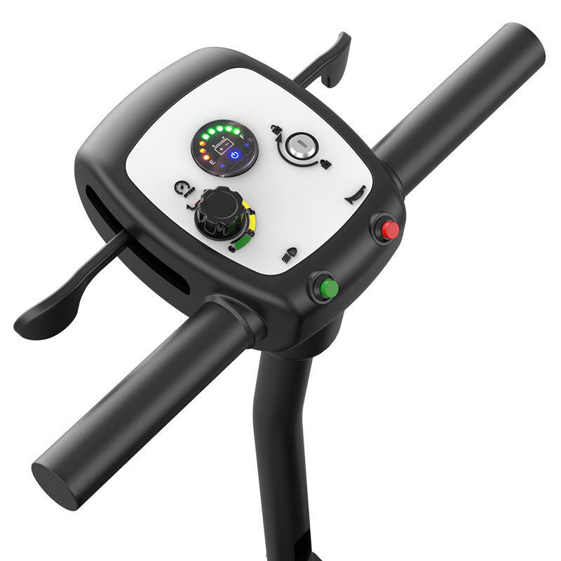 Light-Step Scooter for the Elderly, Four-Wheel Electric Folding, Lightweight Travel, Portable Battery Car for the Elderly