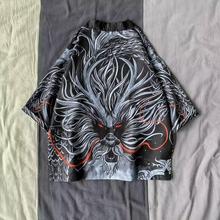 夏季汉服男七分袖披风和服古风薄款外套男士防晒衣仙气浮世绘道袍
