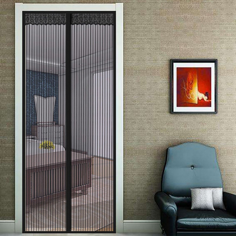 Sommer-Fliegenschutz Streifen Türvorhang Magnetisch Selbstklebend Bohnerfreie Installation Haushalt Magic Tape Trennwand Moskitonetz Fenster-Türvorhang