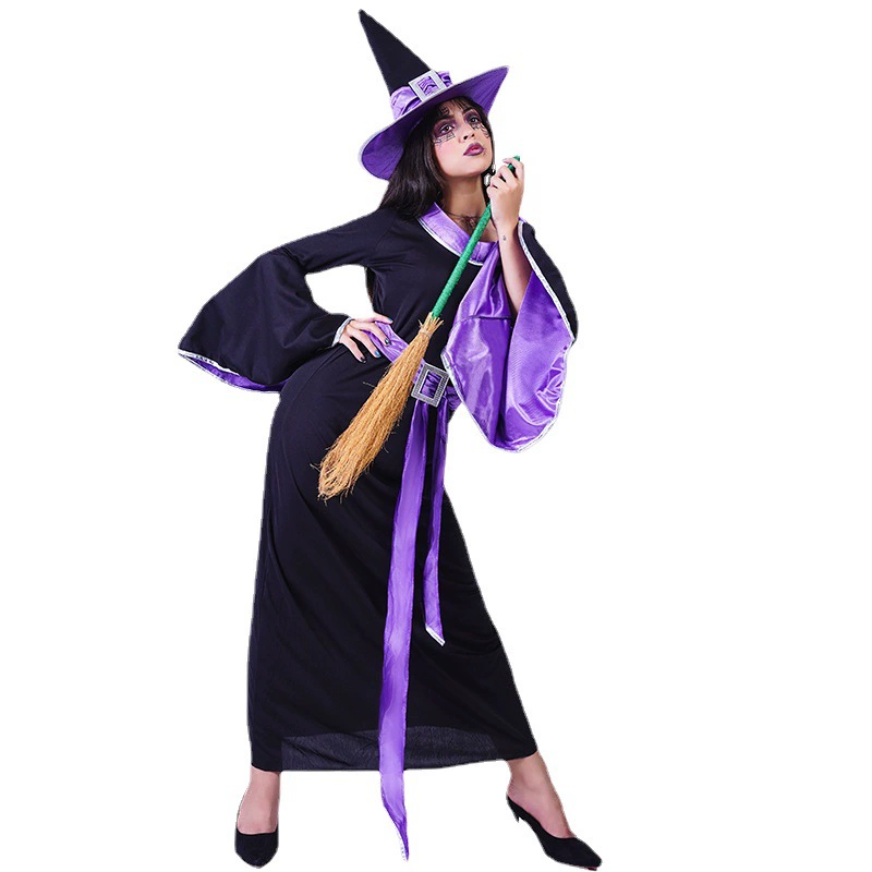 [成人万圣节女巫服装 欧美鬼节巫婆COS派对服舞台表演服饰分销批发]
