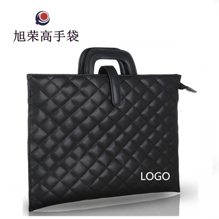 New Solid Color Plaid Computer Bag 1112 Inch 13inch 15inch Pu Cotton Satchel Satchel Business Computer Bag Customization