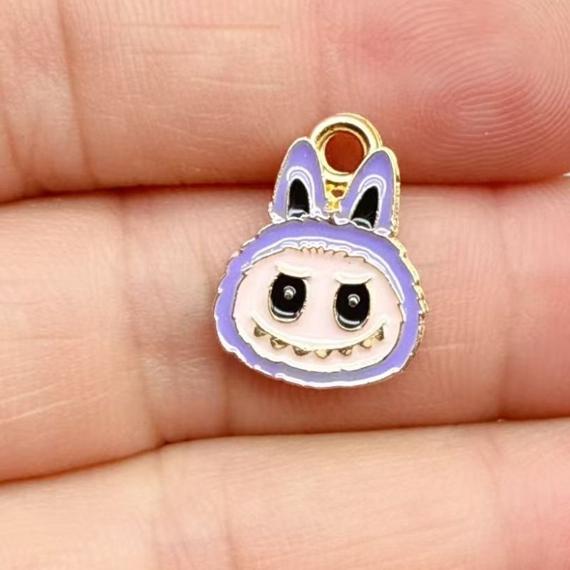 アニメ漫画かわいいラブブペンダント合金ドリップオイル DIY イヤリングキーホルダーネックレス手作りアクセサリー作り|undefined
