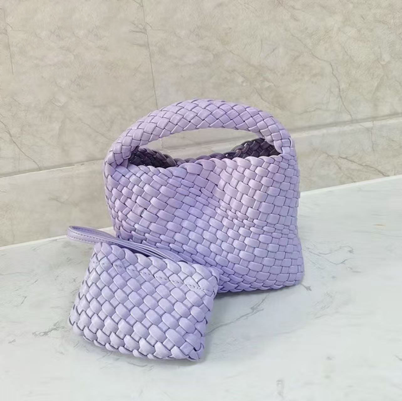 Niche Hand-Woven Mobile Phone Bag, High-End Vegetable Basket Coin Purse, Portable Cross-Body Bag, Mother-In-Law Bag