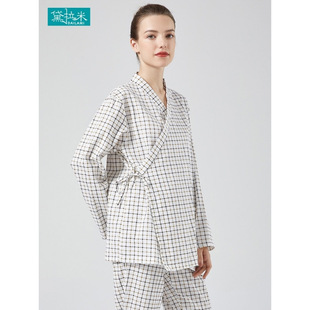 Pure Cotton Hospital Gown Female Tie-up Easy to Wear and Take off Patient Pajamas Split suit Male Hospital Patient Care Gown suit