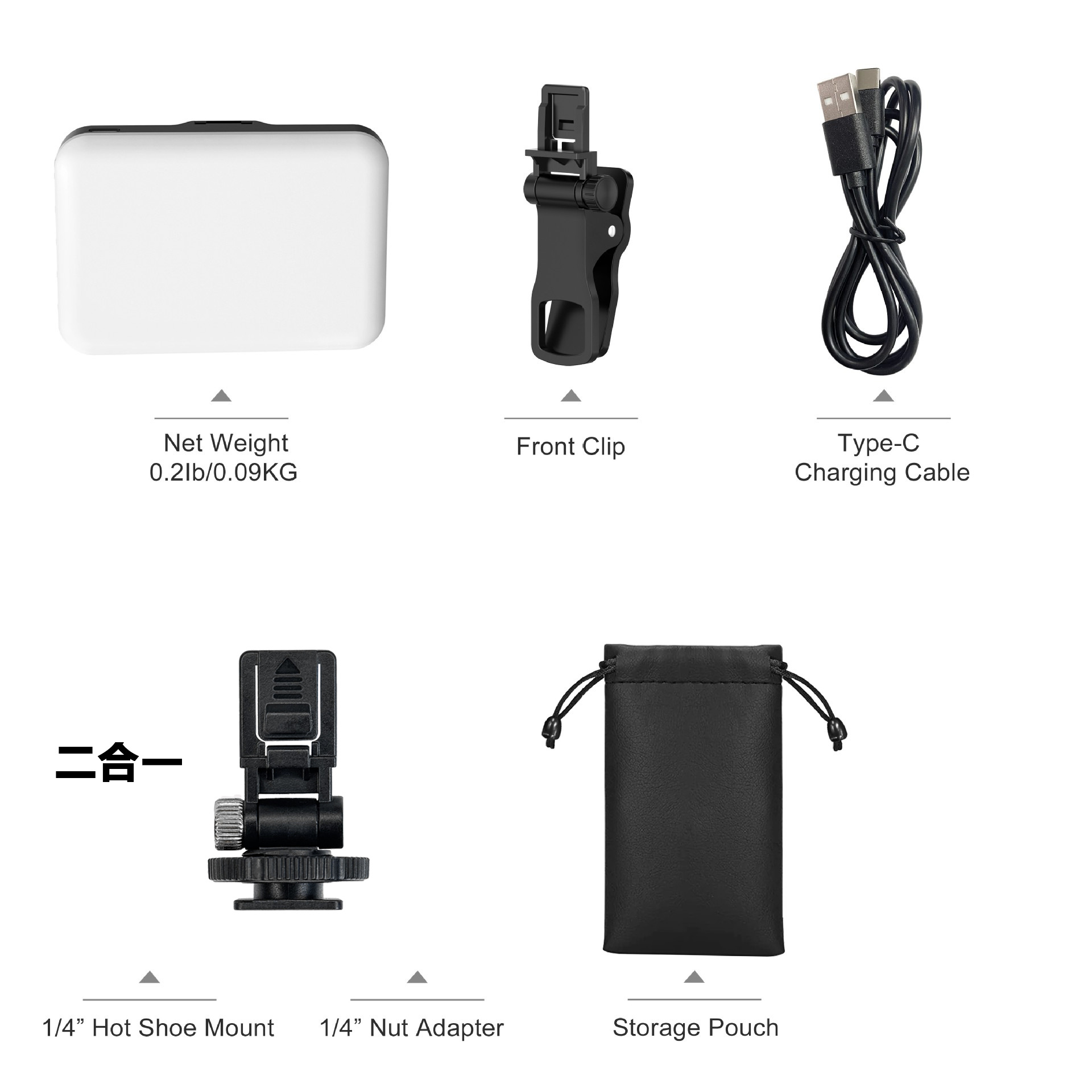 Luz de relleno para selfies de teléfono móvil, mini cámara SLR portátil, foto y vídeo, luz de relleno para pantalones de bolsillo con solapa led de belleza