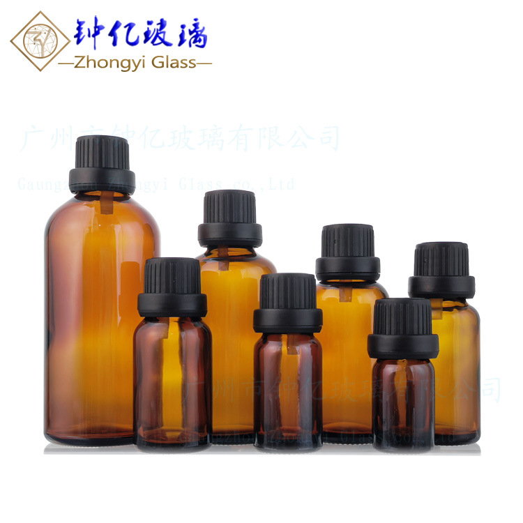 茶色透明滴管精油瓶分装10ml琥珀色滴管精油分装瓶5ml迷你玻璃瓶