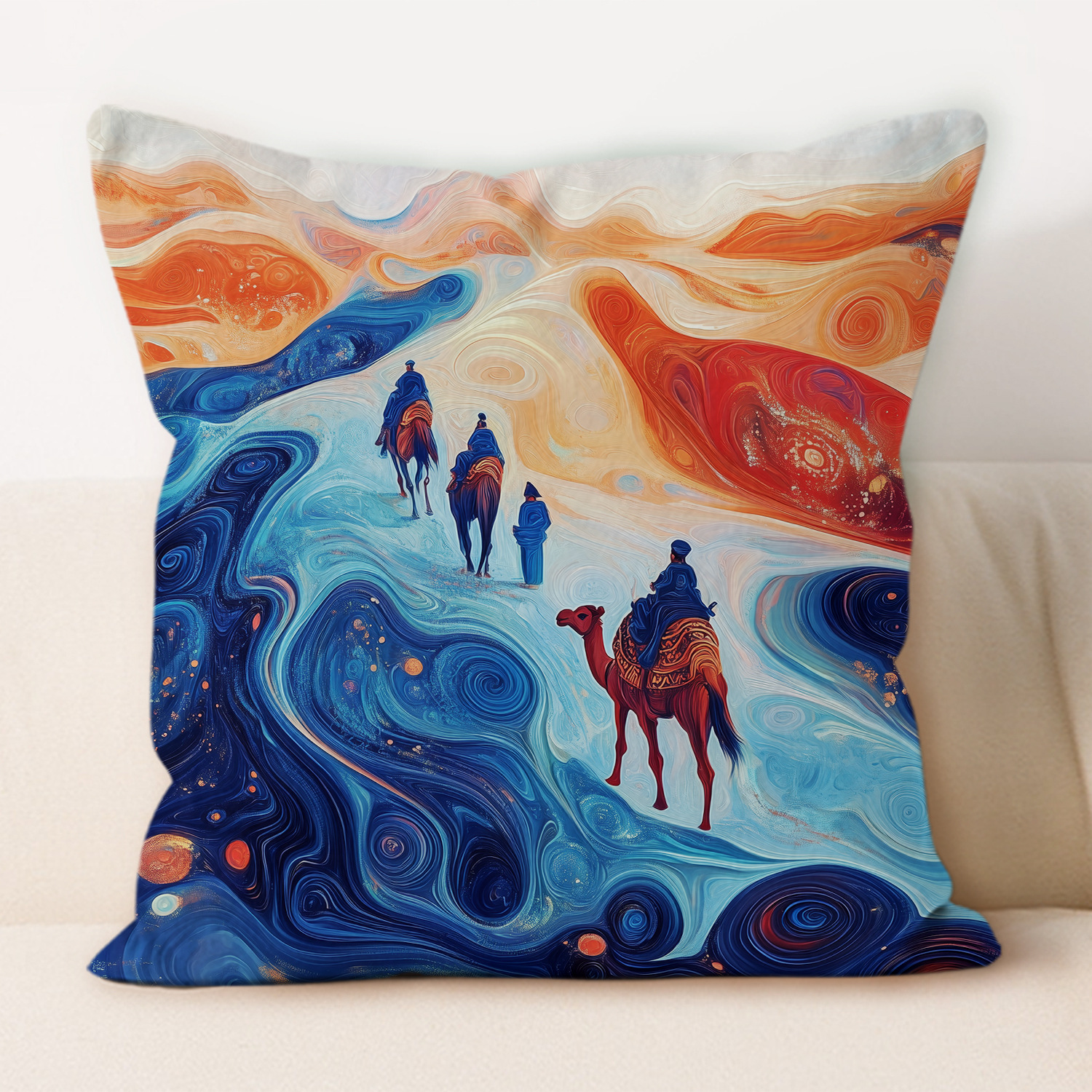 Desierto Dunhuang almohada de viento estilo chino decoración del hogar almohada de almuerzo almohada de almuerzo almohada al por mayor