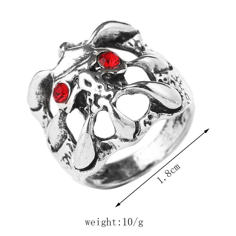 Fashion Skull Alloy Plating Rhinestones Rings display picture 1