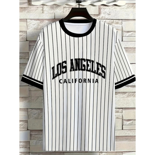 Summer European and American Men's T-shirts with Digital Printing 3D Short Sleeve Men's Summer Casual Crew Neck T-shirts