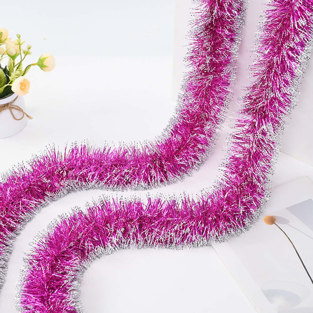 Transfronterizo de Navidad decoración de lana tira Garland cinta fiesta celebración jardín de infantes decoración tira de color 2 M