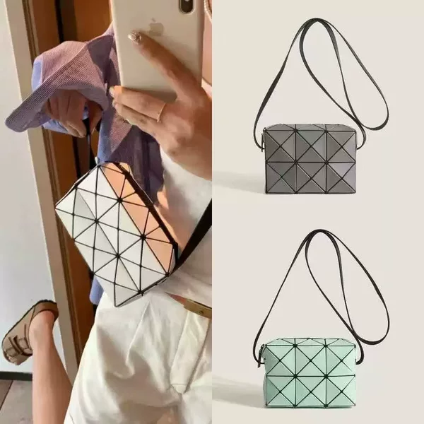 New Women's Bag 2024 Single Shoulder Crossbody Bag Cupid Geometric Small Square Bag Spring and Summer Fashion Rhombus Mobile Phone Bag