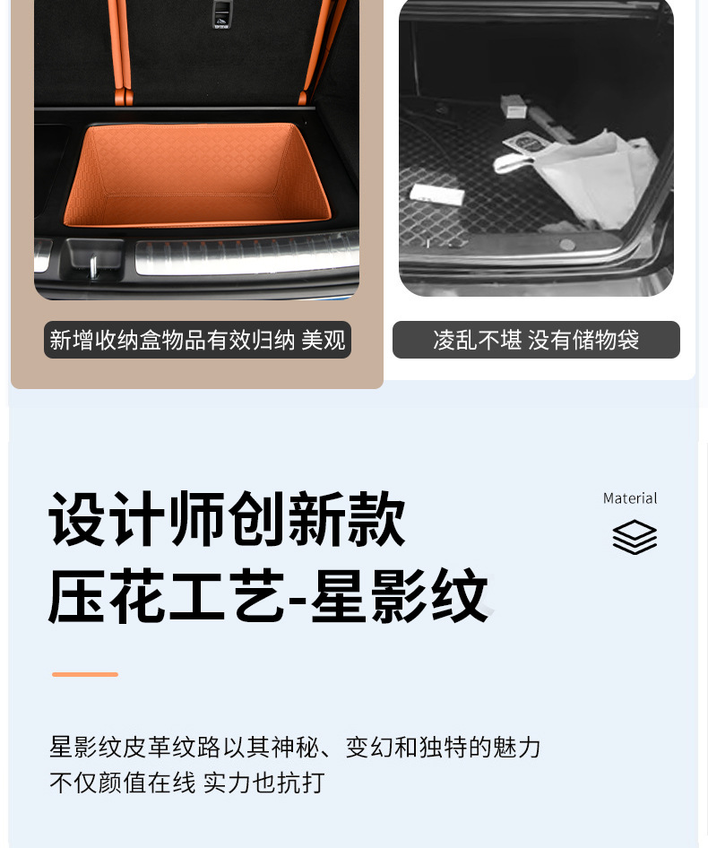 Suitable for 25 Models of Wenjie M8 Trunk Mats, Fully Enclosed M8 Special Trunk Mats, Five-Seater and Six-Seater Interior Decoration Supplies