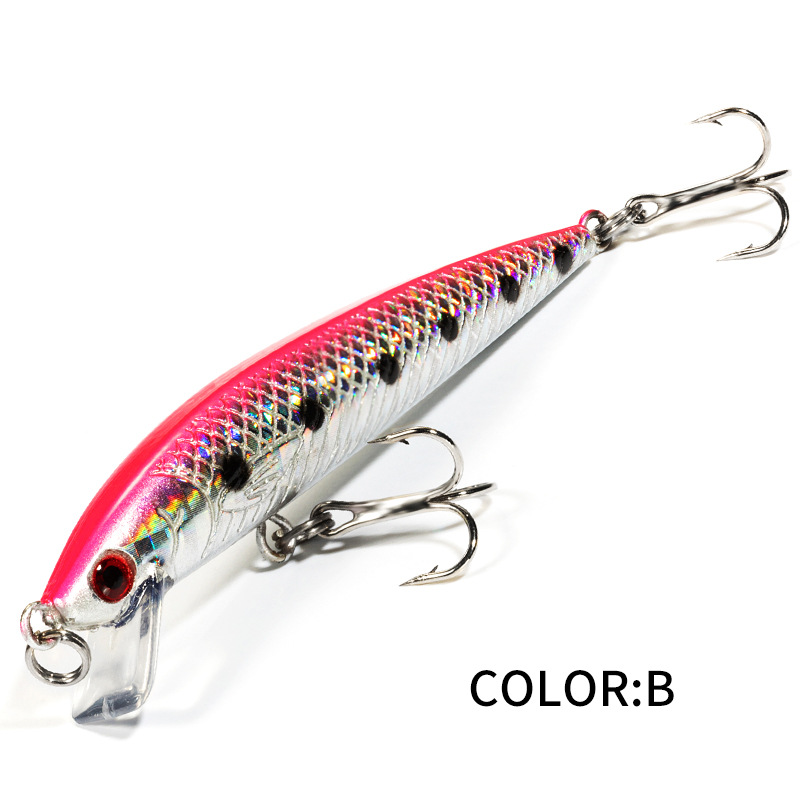 Shallow Diving Minnow Lures Sinking Minnow Baits Fresh Water Bass Swimbait Tackle Gear