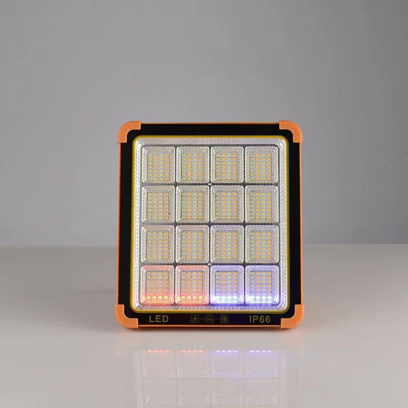 Reflector Solar para Camping, Iluminación Móvil de Emergencia, Foco para Mercado Nocturno, Puesto Callejero, Luz Amarilla Pequeña para Coche