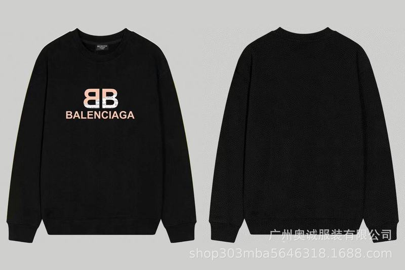 国境を越えた貿易 B's 24ss 秋 BB's ロゴプリント スウェットシャツ 380g コーマ綿二重糸 メンズ レディース スウェットシャツ|undefined