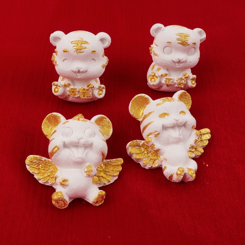 3D lindo Tigre molde de silicona fondant mousse pastel de hornear herramienta aromaterapia yeso vela molde de la torta