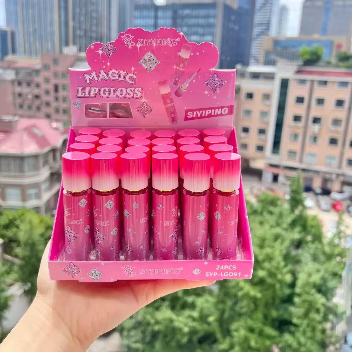 Preferencia transfronteriza SIYIPING diamantes magia lipstick paquete de diamantes flash humectante color maquillaje al por mayor