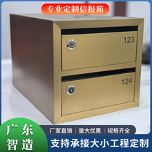 小区公寓室外落地挂墙多门快递信件存放投递柜 304不锈钢信报箱