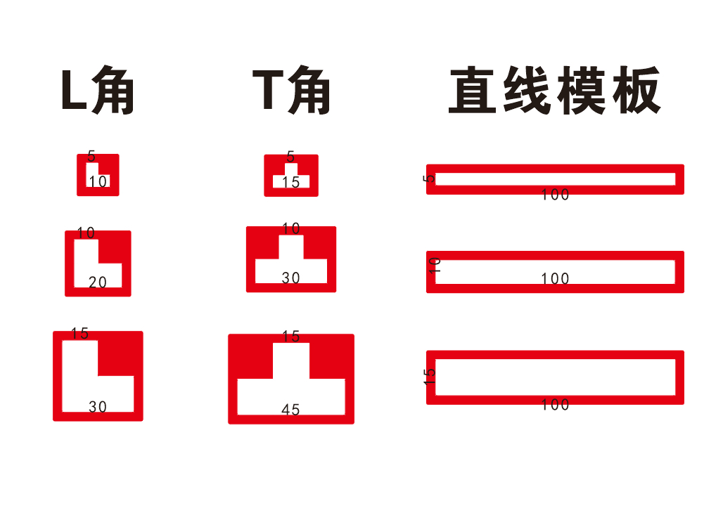 j8画划地面角金属T直线停车位模板喷漆直线镂空角镀锌铁刷停车g3