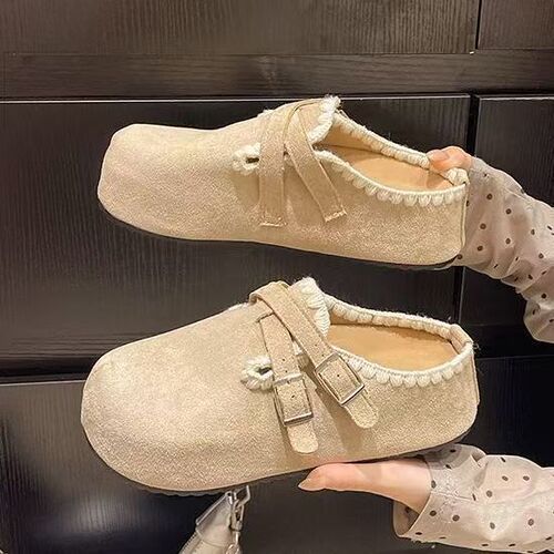 Minimalist Design Women's Slippers, Popular Internet Celebrity Trendy Forest System Korean Style Round Head Slippers for Spring and Summer New Arrival