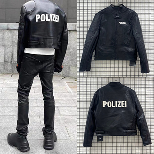 VETEMENTS �S����17SSĦ��Ƥ�A�� polizeiҰ�����˙C܇Ƥ�A��