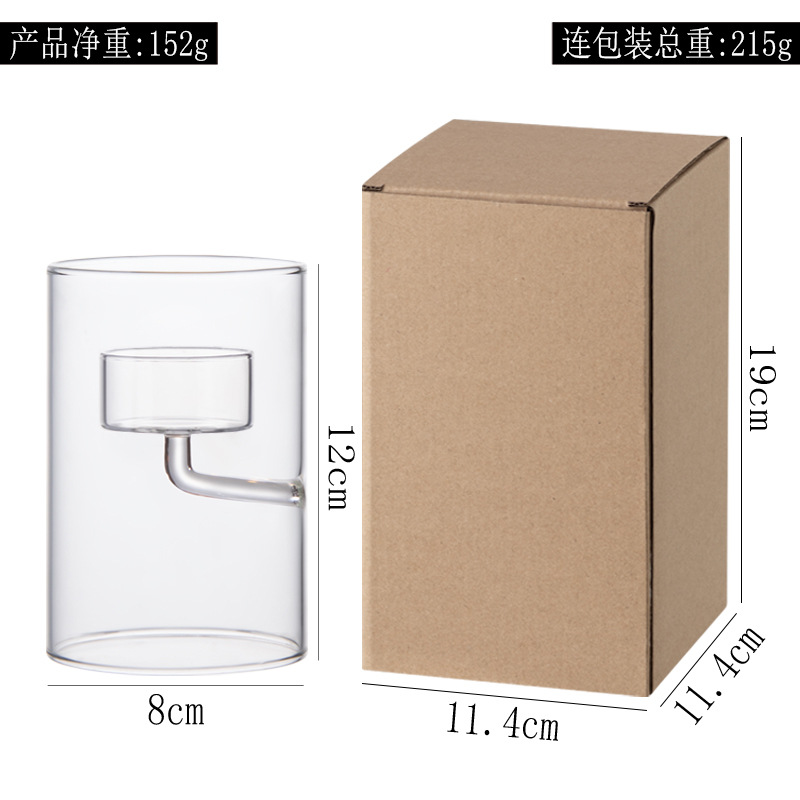 De estilo europeo cilindro de cristal huracán candelabro lámpara de aceite a prueba de viento titular de la vela decoración del hogar creativo con velas cena regalo