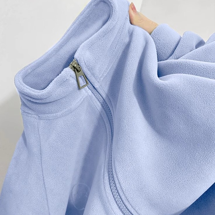 Double-sided polar fleece thick coat for women autumn and winter lamb wool sweater 2024 top inner grain liner polar fleece Double-sided polar fleece thick coat for women autumn and winter lamb wool sweater 2024 top inner grain liner polar fleece
