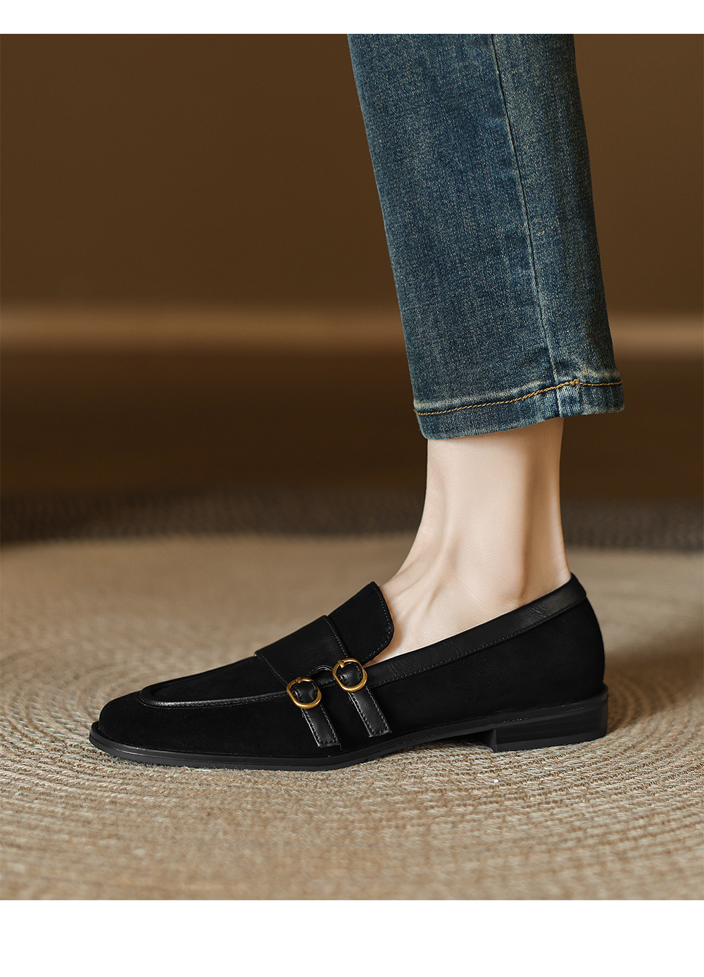 CHIKO Bentley Round Toe Block Heels Loafers Shoes