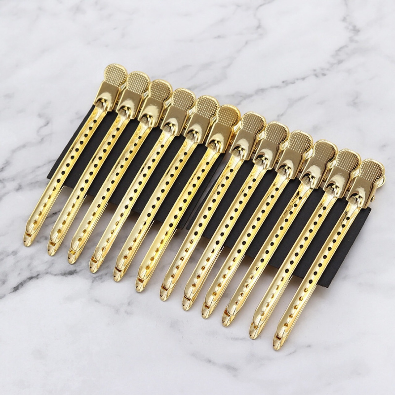 Hairdressing Duckbill Clip Hand Push Corrugated Clip Perm Dyeing Hairdressing Styling Partition Clip Hair Root Fluffy Positioning Clip Alligator Clip