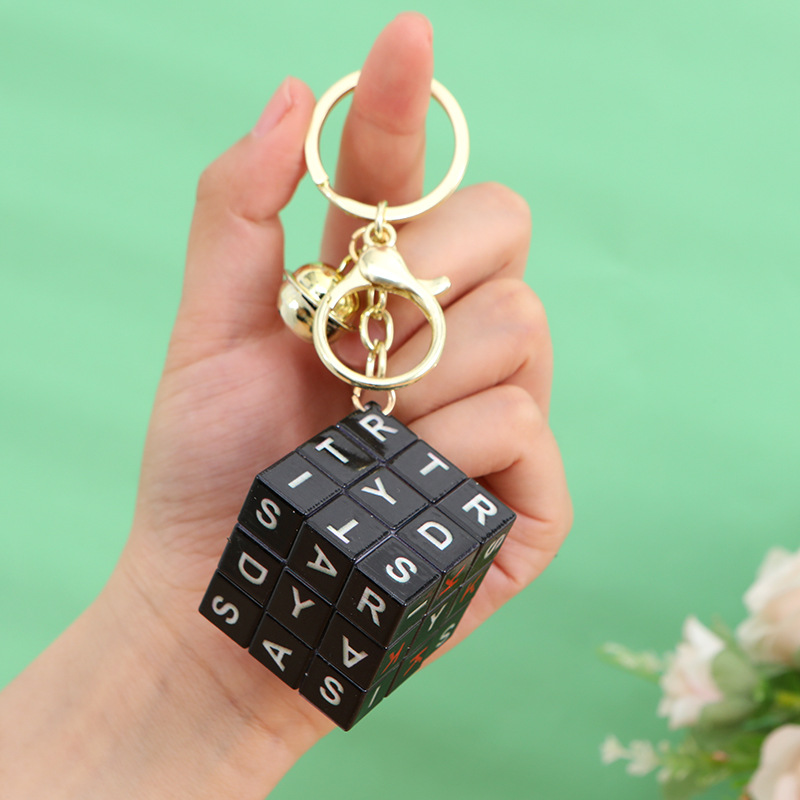 1 Piece Quantity Daily Occasion Plastic Material Cute Letter Plastic Unisex Bag Pendant Keychain