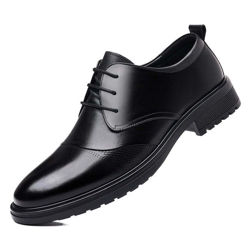 Костюмы кожаные туфли мужские кожаные деловые повседневные шнурки с заостренным мягким дном