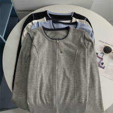 日系复古超细羊毛撞色拉链针织长袖开衫春秋新款懒惰风短款上衣潮