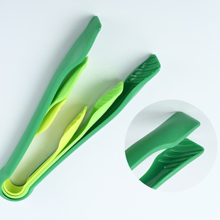 PP color children bread clip suit kitchen non-slip food clip three-piece plastic multi-functional salad food clip