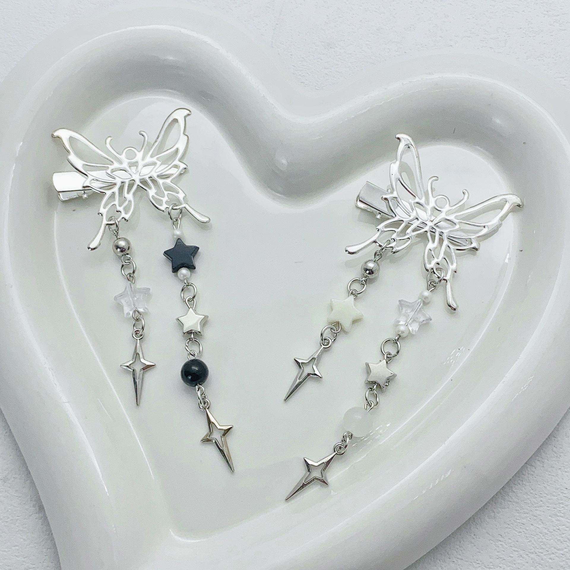 Butterfly Pattern IG Style Lady Women's Butterfly Alloy Charm Hair Clips