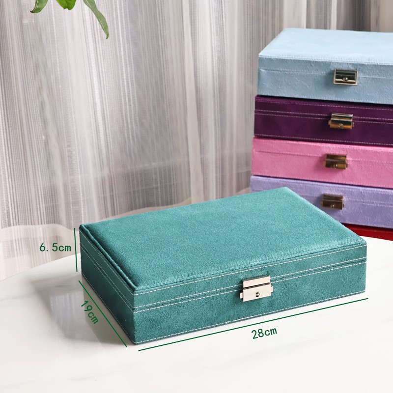 Caja de almacenamiento de joyas caja de joyería portátil caja de joyería de franela caja de joyería al por mayor en stock caja de joyería multifuncional