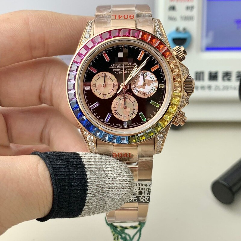 C Factory Rolex Rainbow Daytona series high-quality stainless steel multifunctional chronograph fashion business men's mechanical watch C Factory Rolex Rainbow Daytona series high-quality stainless steel multifunctional chronograph fashion business men's mechanical watch