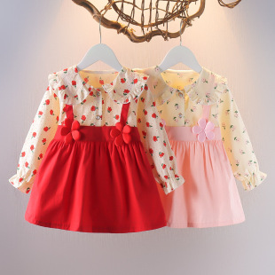 One and a Half Year Old Baby Toddler Autumn Dress Baby Girl Clothes Cute Floral Skirt 2 Girls Dress 3 Princess Dress