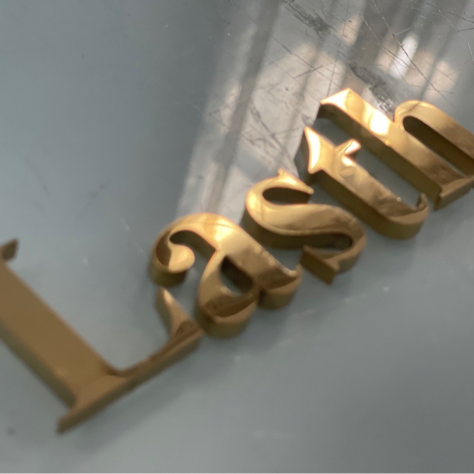 5毫米铜金属切割字不锈钢雕刻字仿古实心字电镀字3毫米不锈钢实心