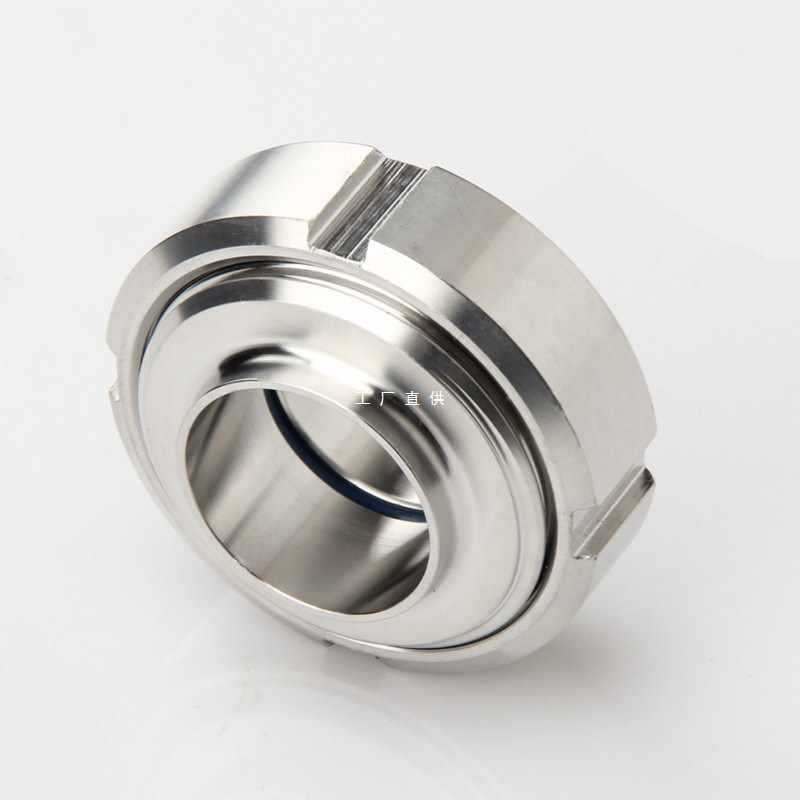 5IJO304 卫生级SMS圆螺纹活接头由任对焊丝扣焊接头不锈钢对焊式T