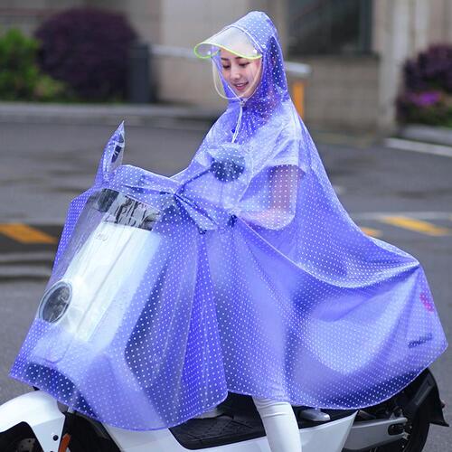 Electric Motorcycle Raincoat, Single and Double Person, Unisex Adult Fashionable Bicycle Oversized Thickened Transparent Rain Poncho
