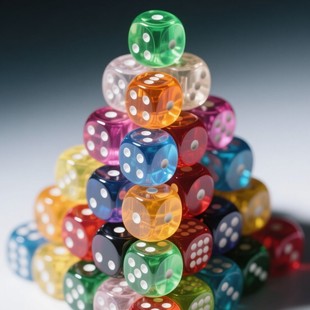 25mm Transparent Colorful Plastic Dice for Board Games, Role-Playing Games, Teaching Aids, Game Props, Crystal Acrylic Dice, Educational